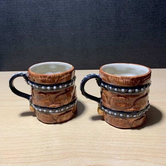 VTG KK Ceramics Barrel Mugs - Picture 3 of 7